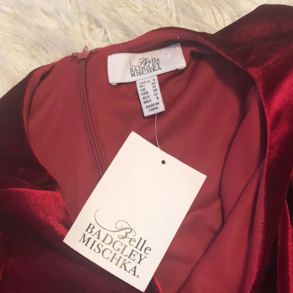 Belle Badgley Mischka Velvet Dress NWT - Picture 4 of 8